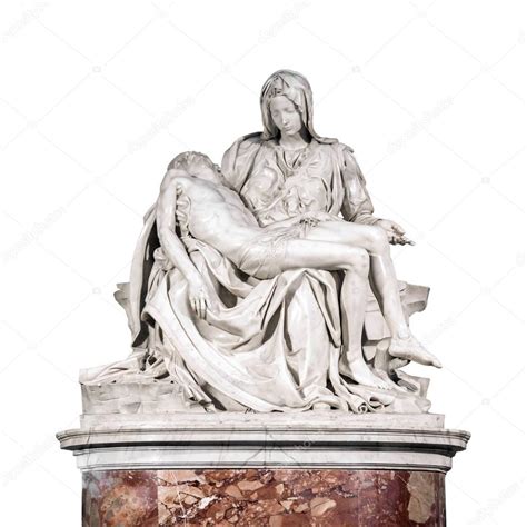 The Pieta sculpture by Michelangelo isolated on white background — Stock Photo © Cebas1 #176917226