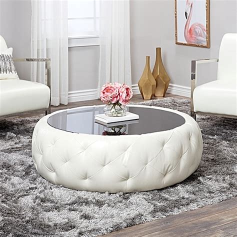 - Tufted Round Leather Coffee Table - White | Jumia Uganda