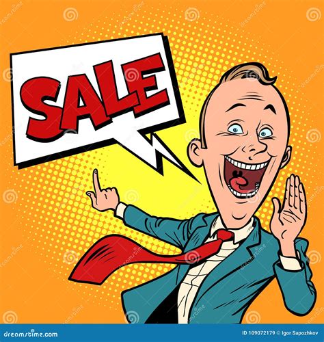 Salesman businessman sale stock vector. Illustration of clerk - 109072179