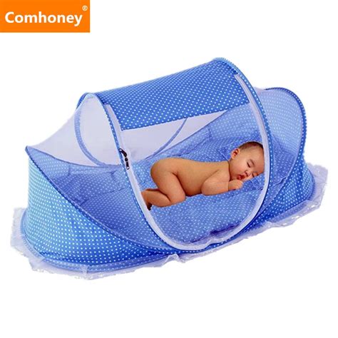 Foldable Newborn Baby Cribs Baby Bed With Pillow Mat Portable Folding ...