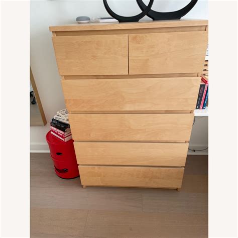 IKEA-4 drawer Malm Dresser-chest Wood - AptDeco