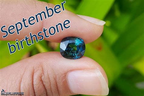 September birthstone. Sapphire. Blue color. New update 2023