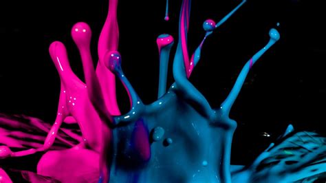 Pink Blue Paint Splash HD Abstract Wallpapers | HD Wallpapers | ID #49656