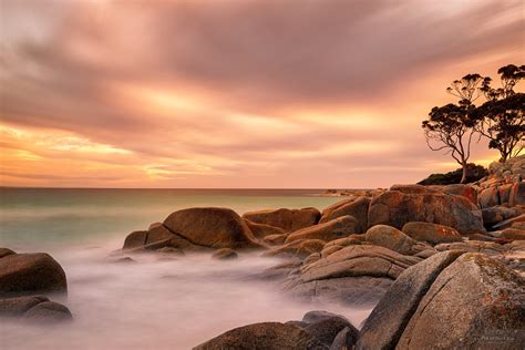 Binalong Bay sunrise, Tasmania, Australia, Australia