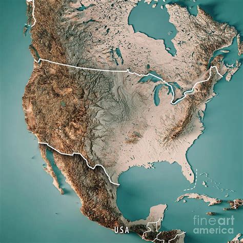 Elevation Map Of North America Large World Map - vrogue.co