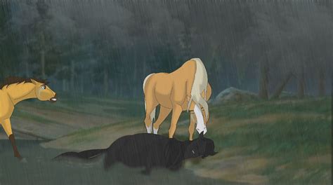 Spirit Stallion of the Cimarron - Deleted Scenes | Spirit the horse, Spirit drawing, Spirit and rain