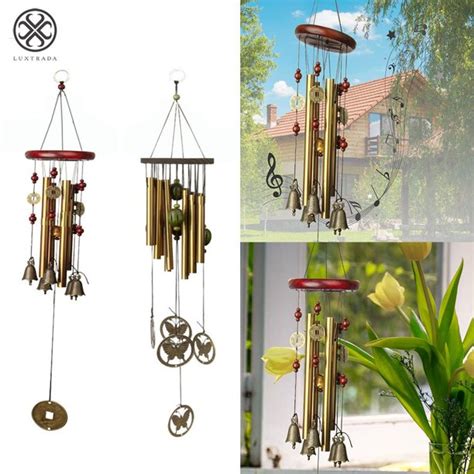 Luxtrada Wind Chimes Outdoor Large Wind Chimes 24" Garden Chimes with 4 ...