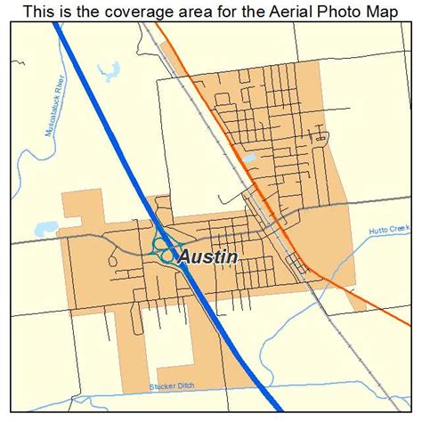 Aerial Photography Map of Austin, IN Indiana