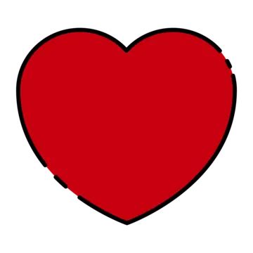 Red Heart Vector, Contour, Red, Heart PNG and Vector with Transparent ...