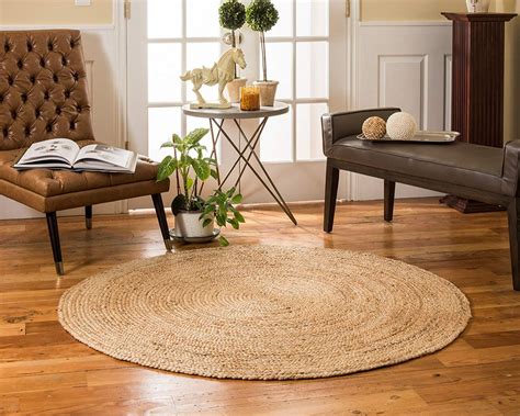 Round Jute Rug for Outdoor Indoor Braided Jute Rug Natural - Etsy