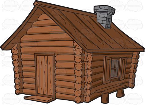 Log Cabin Cartoon Clipart