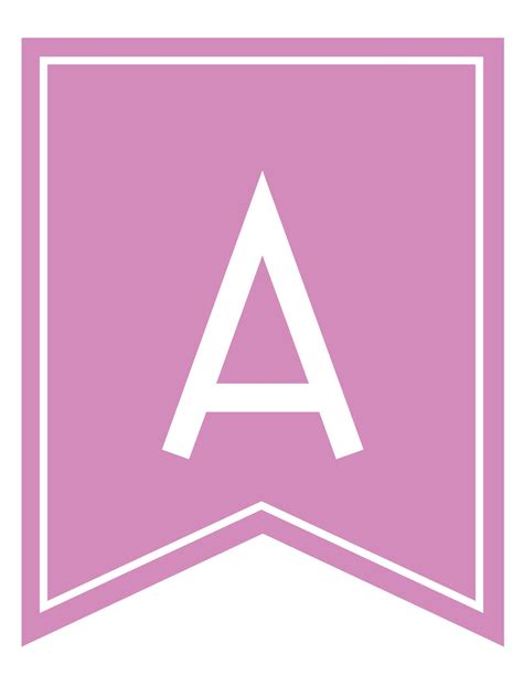 Free Printable Girls Pink Banner Letters - World of Printables Free Printable Alphabet Templates ...