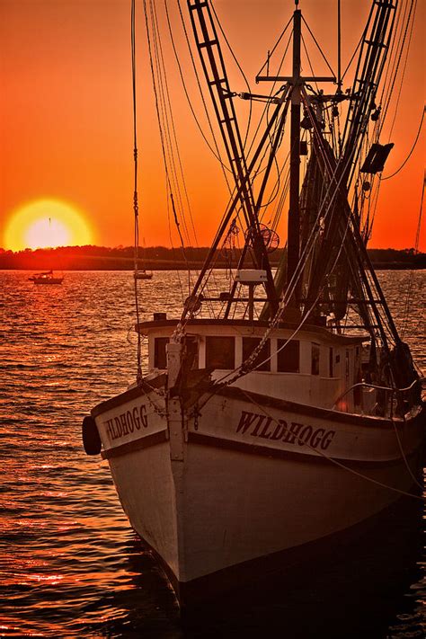 Fishing Boat Sunset Photograph by Diana Powell - Fine Art America