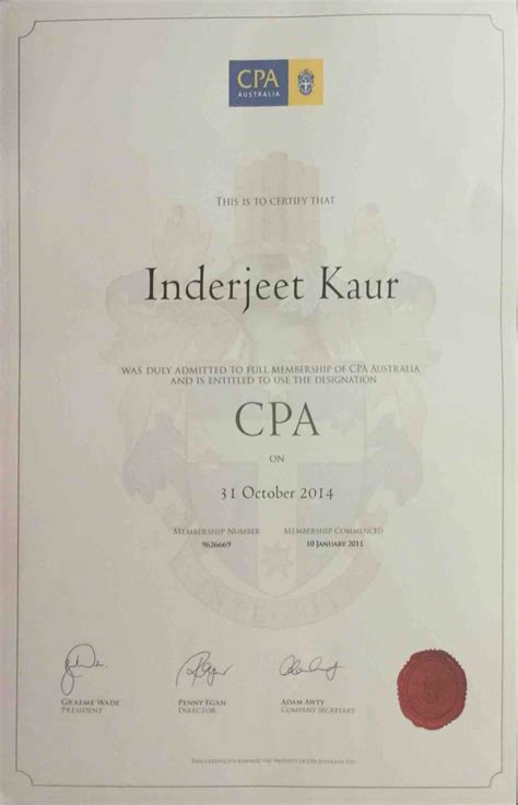 CPA Certificate