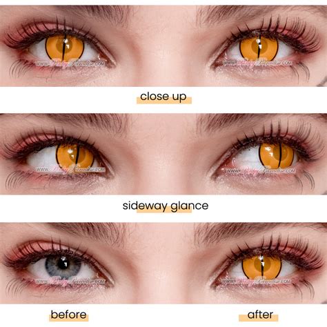 Princess Pinky Devilish Demon Eye Orange Colored Contact Lenses ...