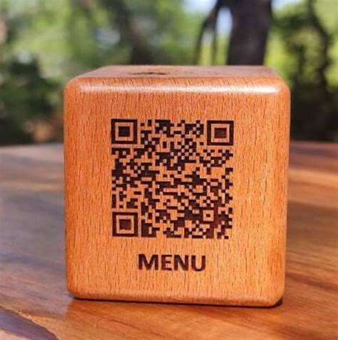 Wooden QR Cubes - MenuShopWorkshop