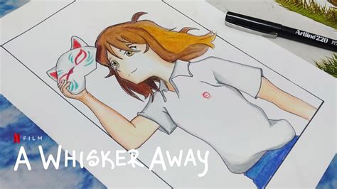 How to Draw Miyo Sasaki (Muge) | a Whisker Away Character Drawing | WanWan Art - YouTube