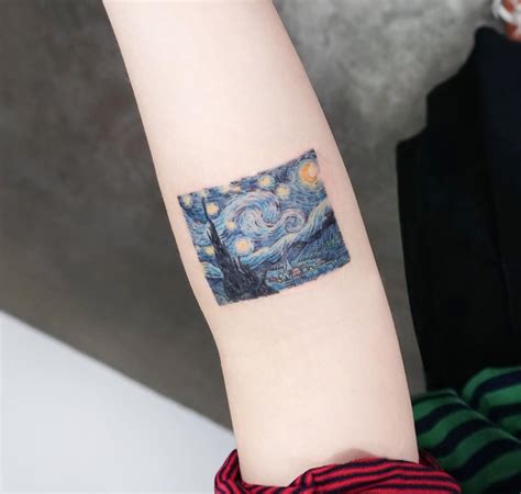 The Starry Night Tattoo, from the Van Gogh Painting