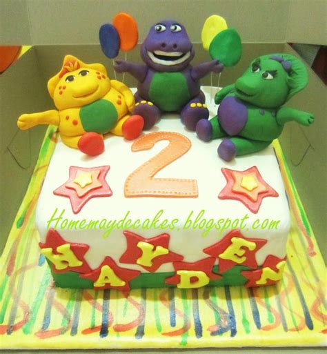 Home May'de Cakes: The Making: Barney and Friends Cake