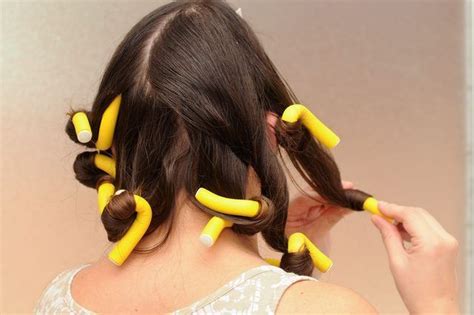 How to Curl Hair With Foam Rollers Curl Hair With Rollers, Hair Rollers Tutorial, Foam Curlers ...