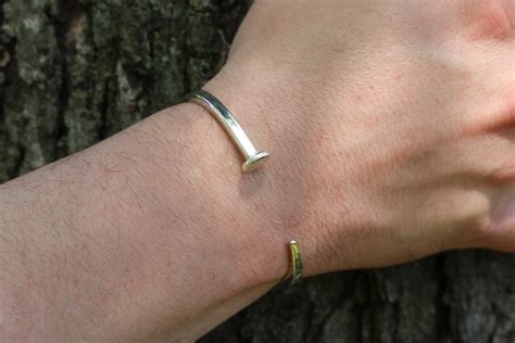 NAIL Bracelet - Sterling Silver Nail Cuff Bracelet – Turner Duncan ...