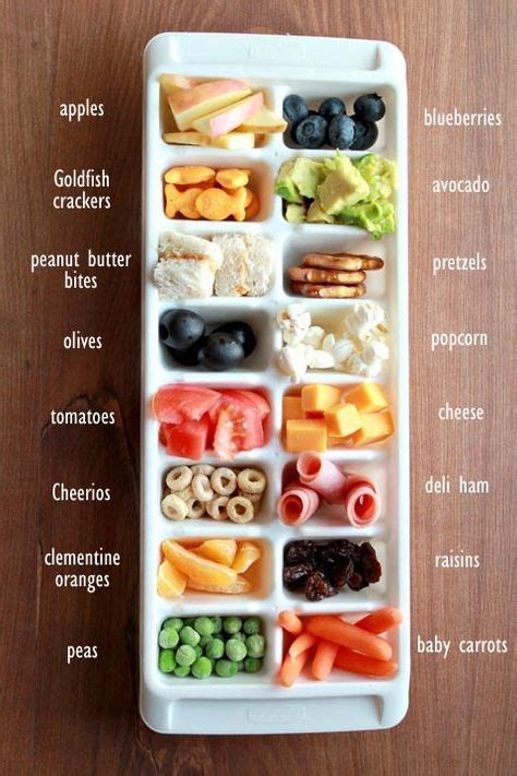 tasting tray with food labeled (720 x 480) | Baby food recipes, Toddler eating, Healthy toddler ...