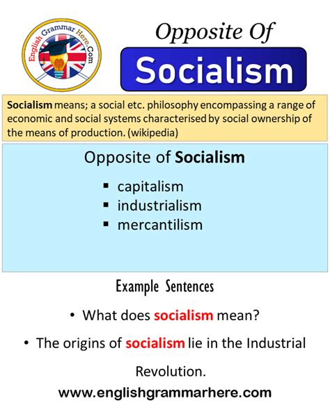 Opposite Of Socialism, Antonyms of Socialism, Meaning and Example ...