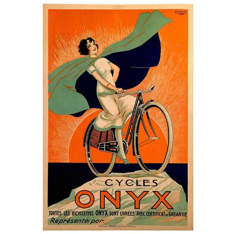Art Deco Period French Advertising Poster for Cycles Onyx by Fritayre, 1925 | From a unique ...