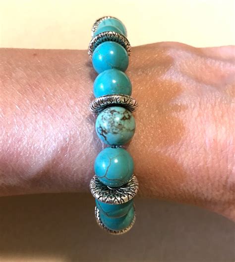 Trio of Turquoise Stone Bracelets | Etsy