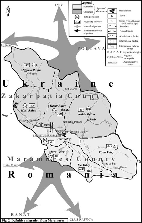 Changes in the human migration patterns in the Maramures region (Romania - Ukraine)