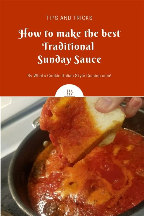 Traditional Italian Sunday Sauce Recipe | Recipe | Italian sauce ...