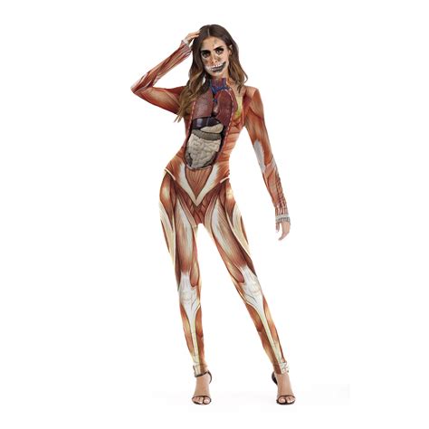 Aliexpress.com : Buy 2018 New Sexy Bodysuit Halloween Costumes For Women 3D Realistic Human Body ...