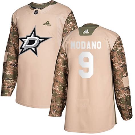 Men's Authentic Dallas Stars Mike Modano Adidas Veterans Day Practice Jersey - Camo