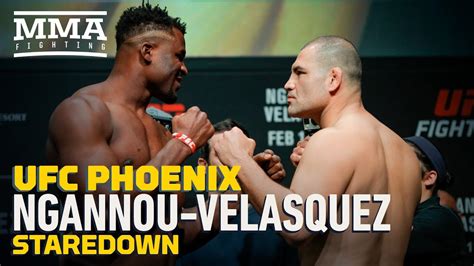 UFC Phoenix Weigh-Ins: Francis Ngannou vs. Cain Velasquez Staredown ...