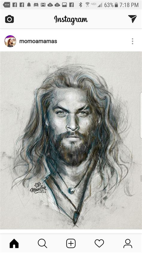 Pin by Carmen Critchlow on Jason Momoa | Portrait drawing, Portrait sketches, Portrait art