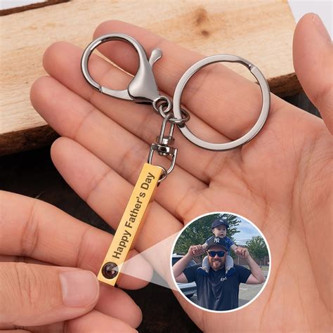 Personalized Photo Projection Keychain For Dad Father's Day Gift Ideas - RoseFeels