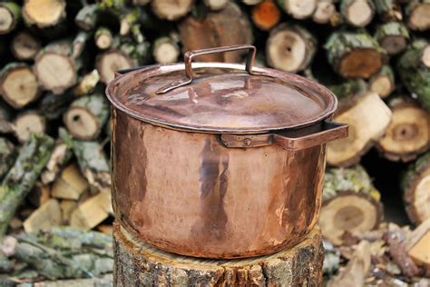 Handmade Tin Lined Copper Pot with High Sides: Amazon.co.uk: Handmade
