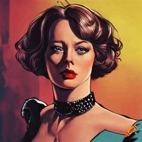 Sensational artwork of a villainess from a noir graphic novel on Craiyon