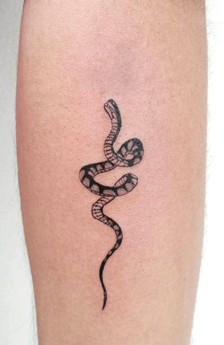 Black Viper Snake Tattoo