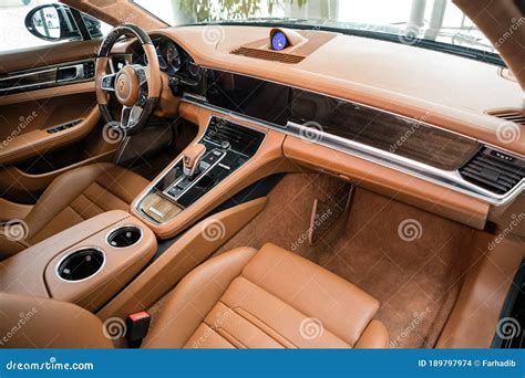 Porsche Panamera Turbo Interior Editorial Stock Image - Image of ...