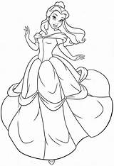 Princess belle coloring Pages To Download And Print For Free sketch template