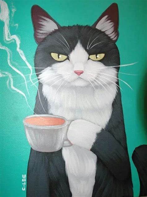 Cafecito ... Crazy Cat Lady, Crazy Cats, Gato Diy, Image Chat, Motifs Animal, Cat Dog ...