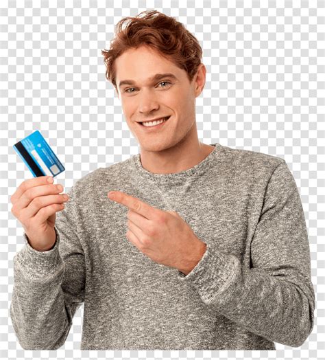 Man Holding Credit Card Image Transparent Png – Pngset.com