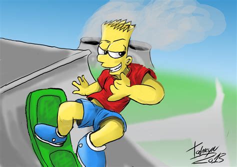 Skateboarding Bart Simpson by Tahkyn on DeviantArt