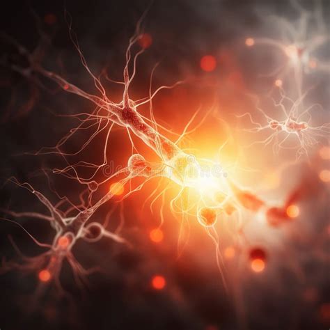 Neurons in the Brain Firing Stock Illustration - Illustration of energy ...