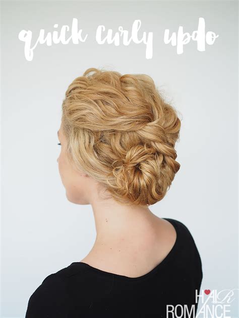 2 min updo for curly hair - Hair Romance