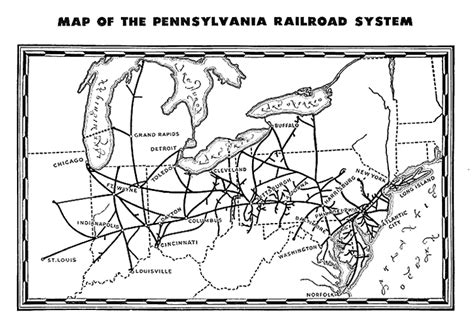 Pennsylvania Railroad System Map