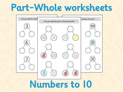 Part-Whole Maths Worksheets - White Rose inspired - Reception | Teaching Resources