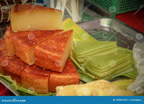 Traditional Cambodian Layer Cake Sold As Street Food Stock Image - Image of cambodian, foodie ...