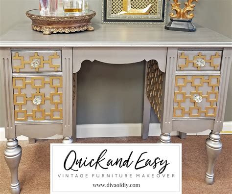 Quick and Easy Vintage Furniture Makeover | Diva of DIY